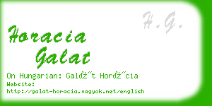 horacia galat business card